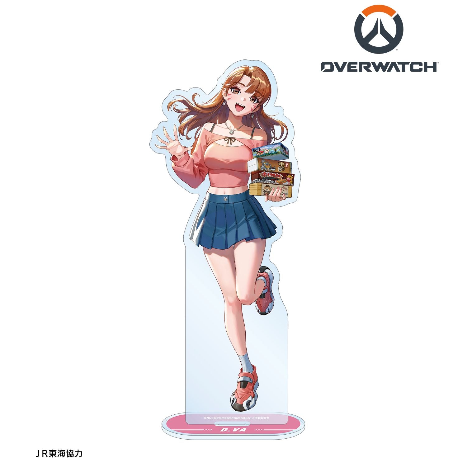 OVERWATCH オーバーウォッチ JR東海 コラボ グッズセット D.va オーバーウォッチ 描き下ろし D.Va 旅行ver. 特大アクリルスタンド