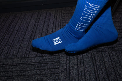 『PERFECT BLUE』ソックス ロゴステッカー付 ブルー