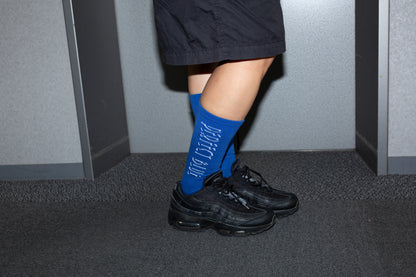 『PERFECT BLUE』ソックス ロゴステッカー付 ブルー