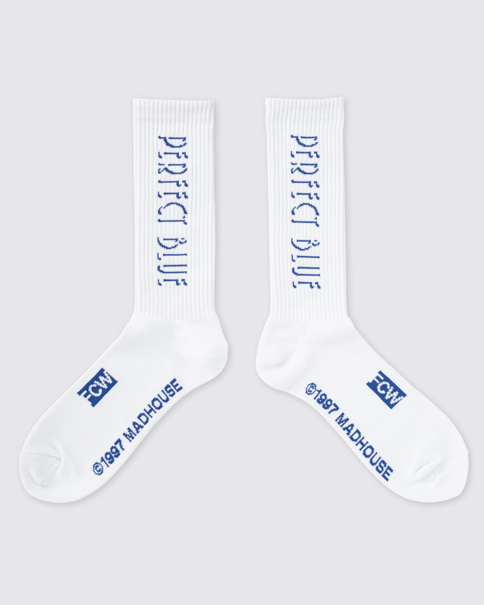 PERFECT BLUE』ソックス ロゴステッカー付 ホワイト – Filmarks Store