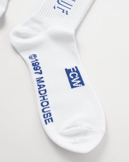『PERFECT BLUE』ソックス ロゴステッカー付 ホワイト