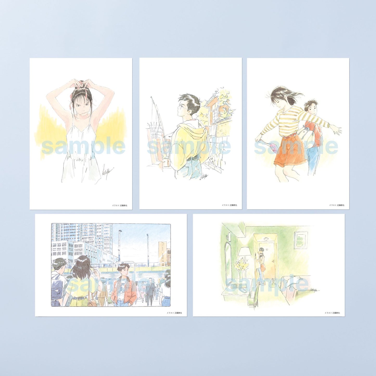 『海がきこえる』原作小説 挿画ポストカードセット